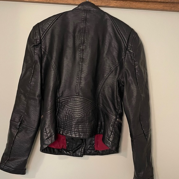 Free People Twisted Vegan Military Jacket Faux Leather. Small. - Picture 2 of 7